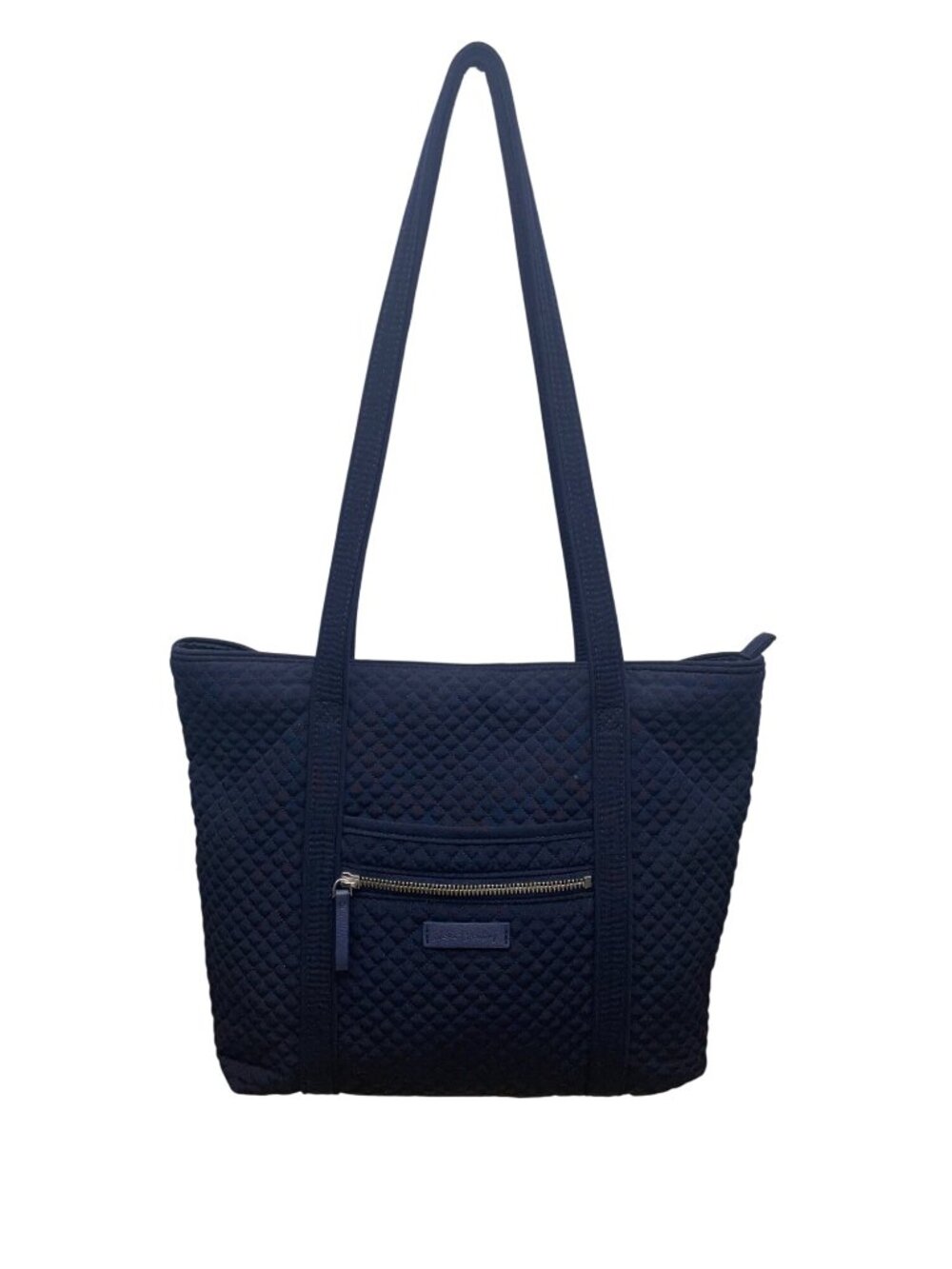 Vera Bradley Women’s Navy Blue Quilted With Zipper Closure Shoulder Tote Bag